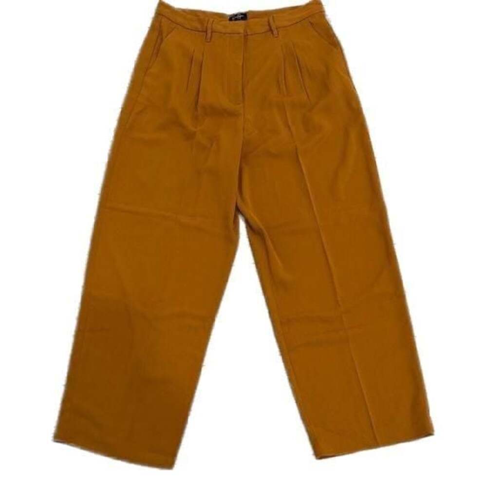 Plus Size Jessica Simpson Golden Brown Rey Wide Leg Pleated Dress Pants Size 16
